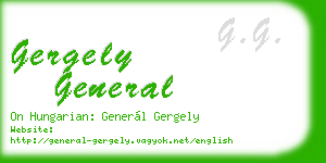 gergely general business card