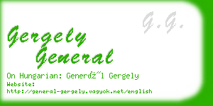 gergely general business card